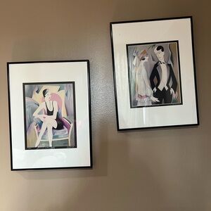 Art Deco Style Framed Prints Set